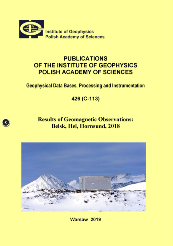 Publications of the Institute of Geophysics, Polish Academy of Sciences
