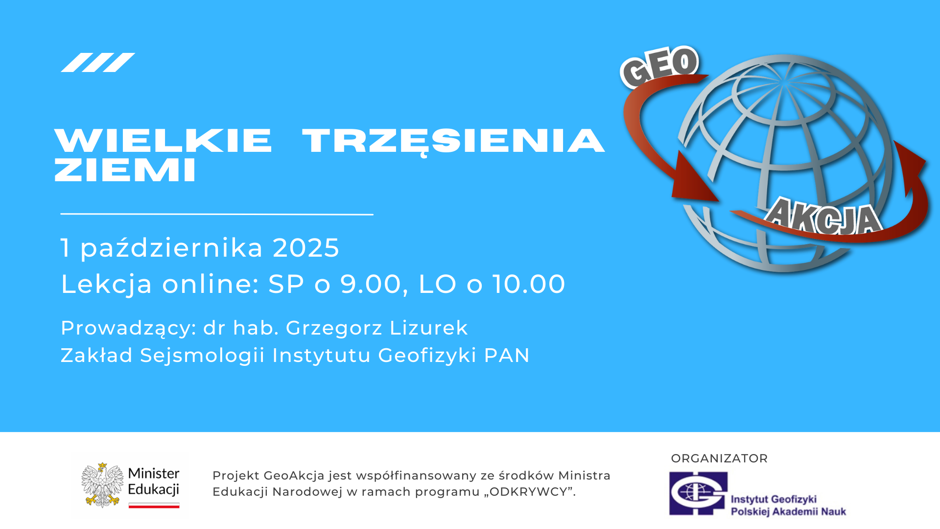 Grzegorz Lizurek lekcje GeoAkcja