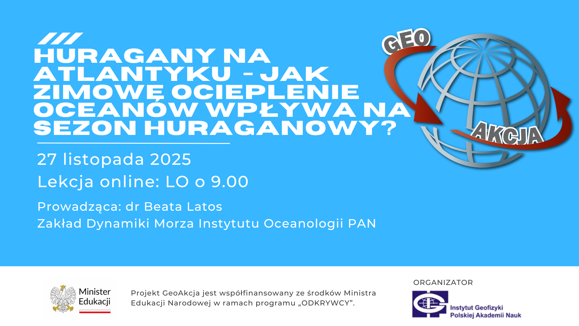 Huragany na Atlantyku nowa data