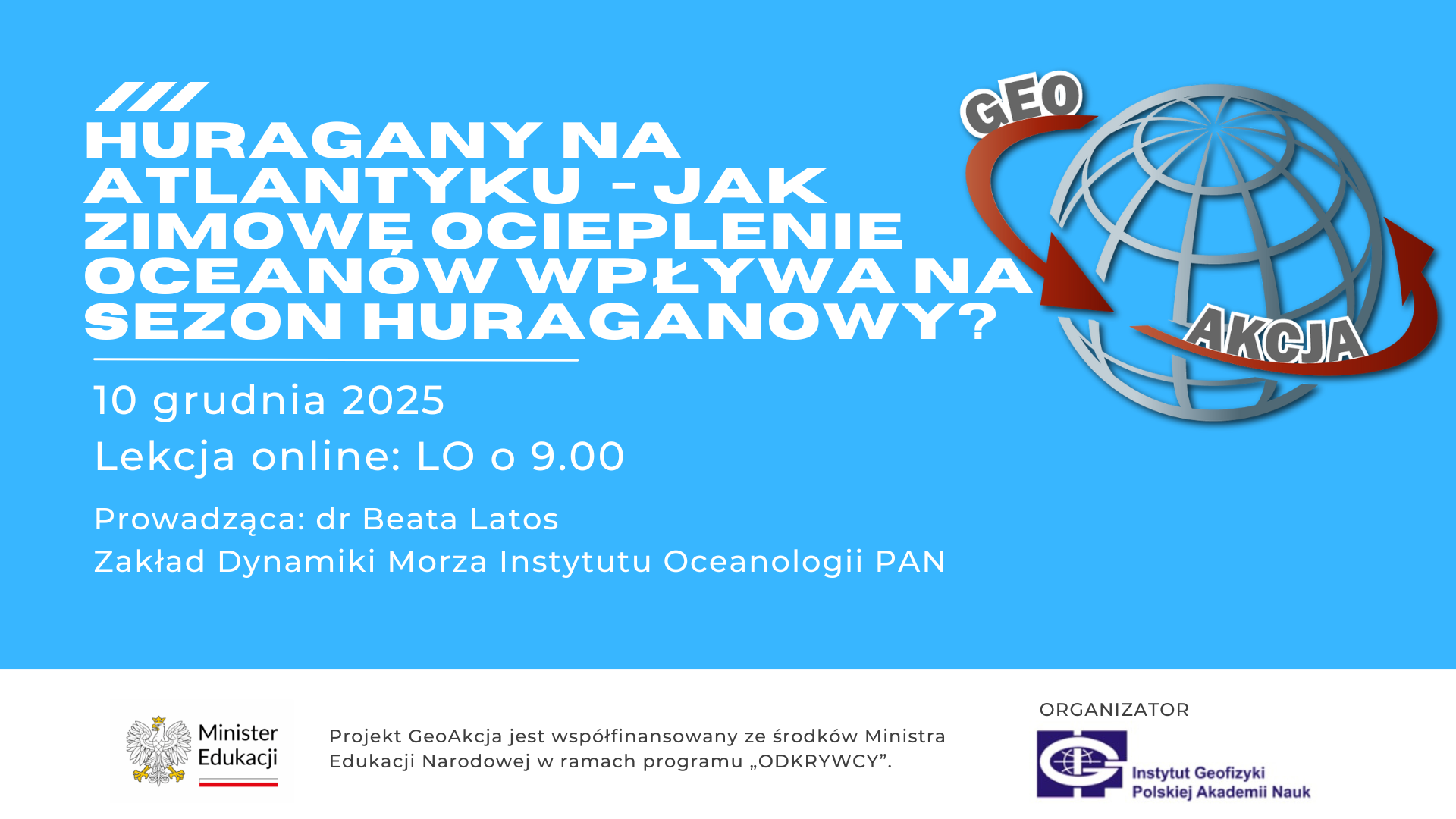 Huragany na Atlantyku – jak zimowe ocieplenie oceanów wpływa na sezon huraganowy
